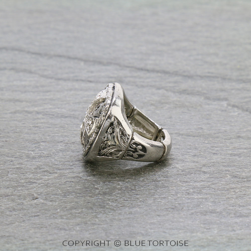 Western Cross Stretch Ring - Image 3