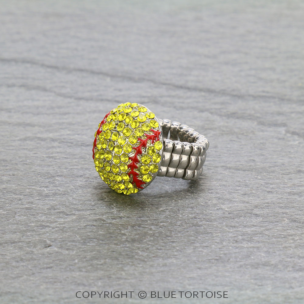 Sports Theme Softball Stretch Ring - Image 2