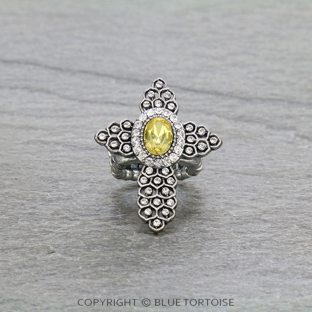 Western Cross Stretch Ring