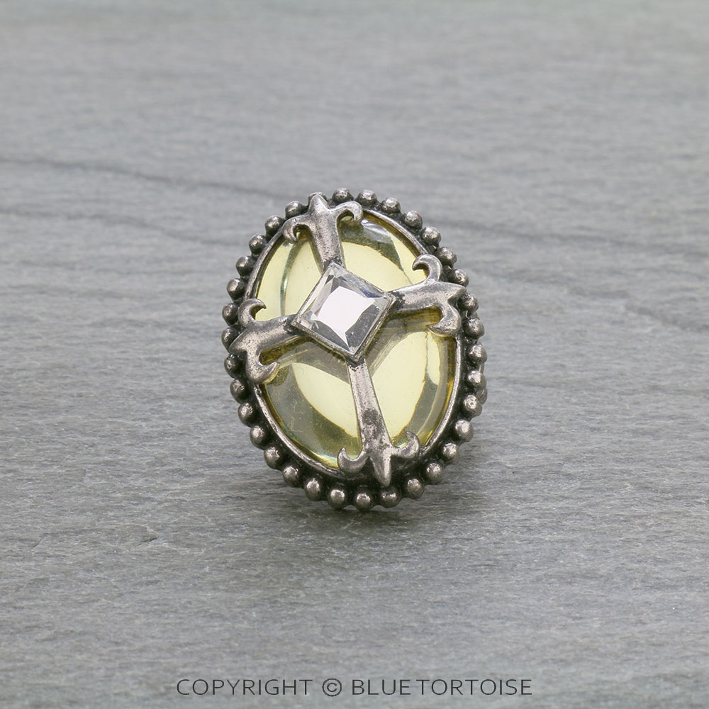 Western Cross Stone Stretch Ring