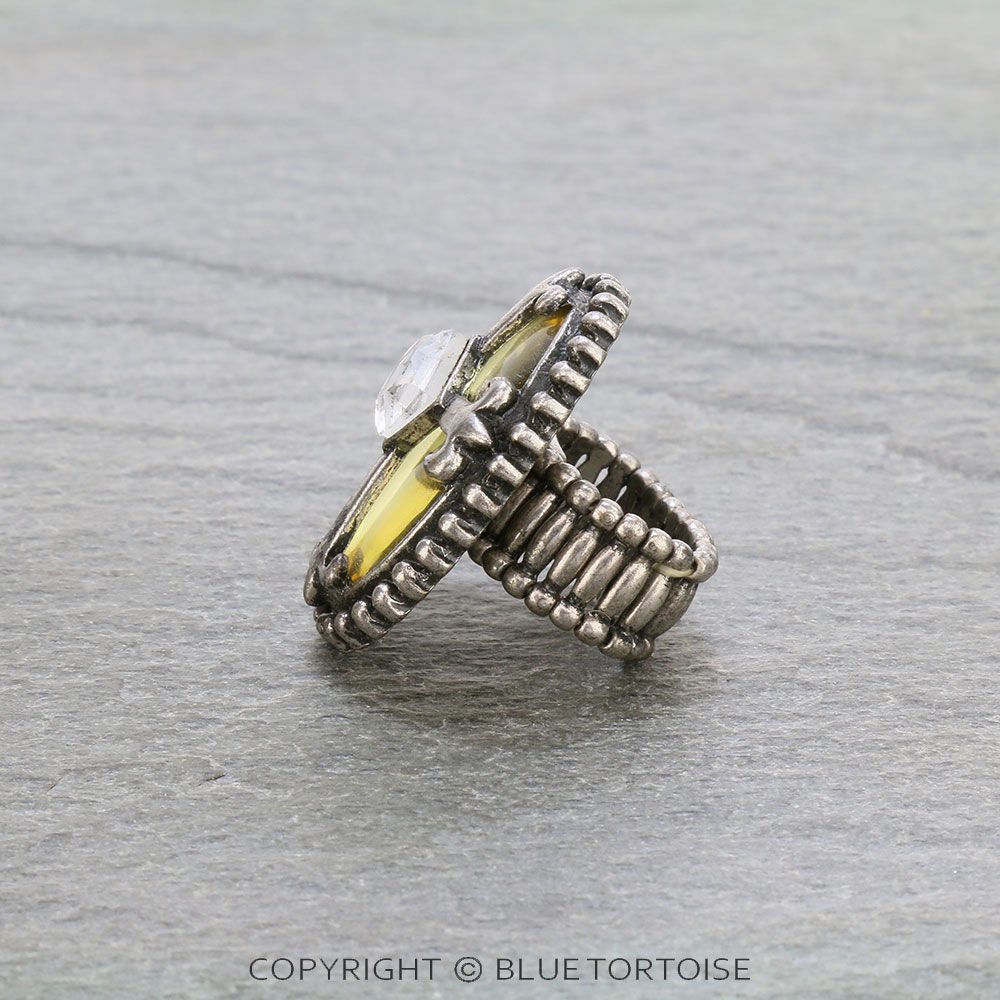Western Cross Stone Stretch Ring - Image 3