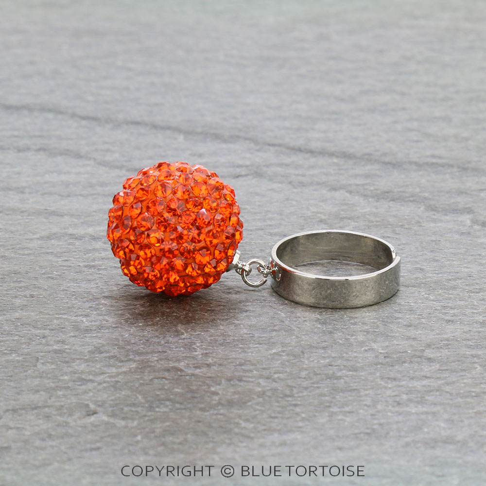 Fashion Stone Ball Adjustable Ring - Image 2