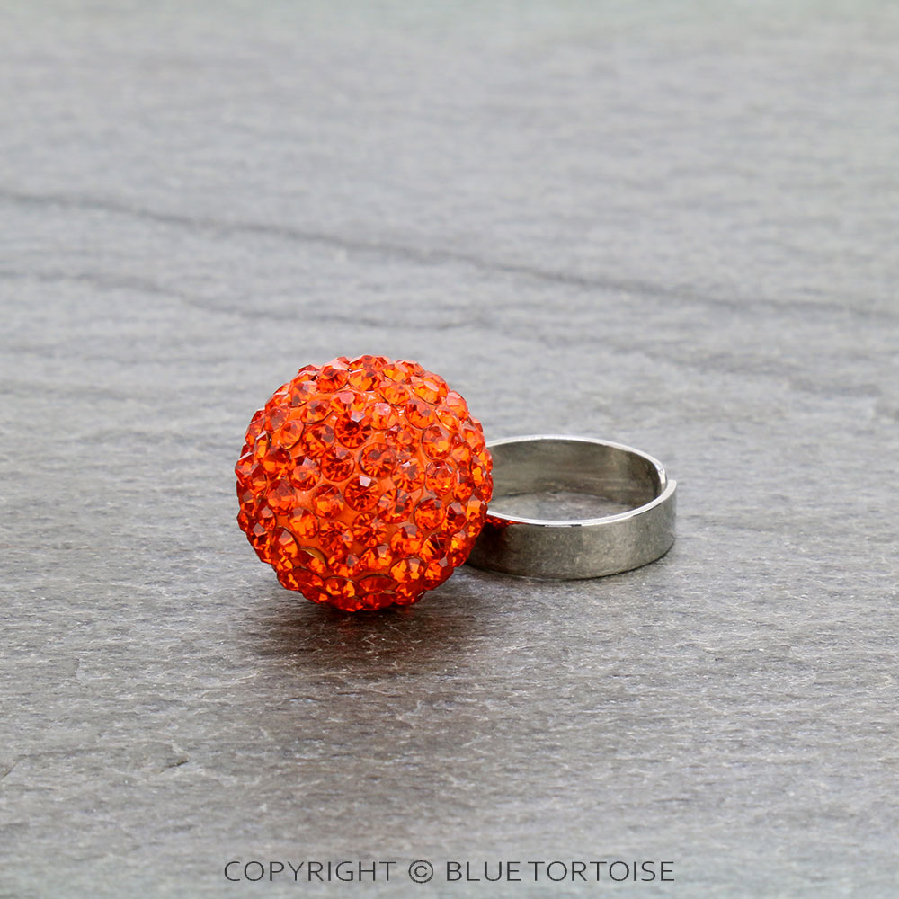 Fashion Stone Ball Adjustable Ring - Image 3