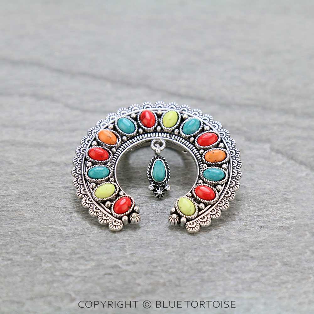 Western Squash Blossom Stone Stretch Ring