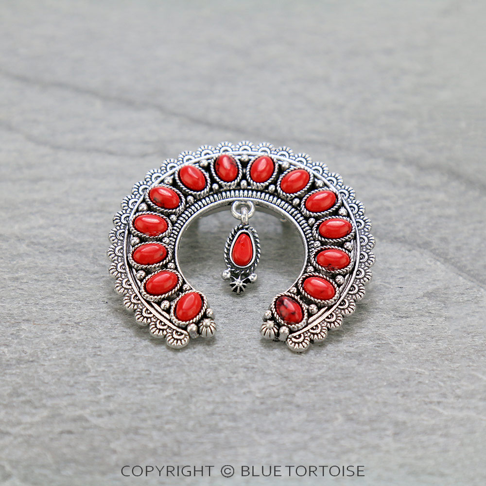 Western Squash Blossom Stone Stretch Ring