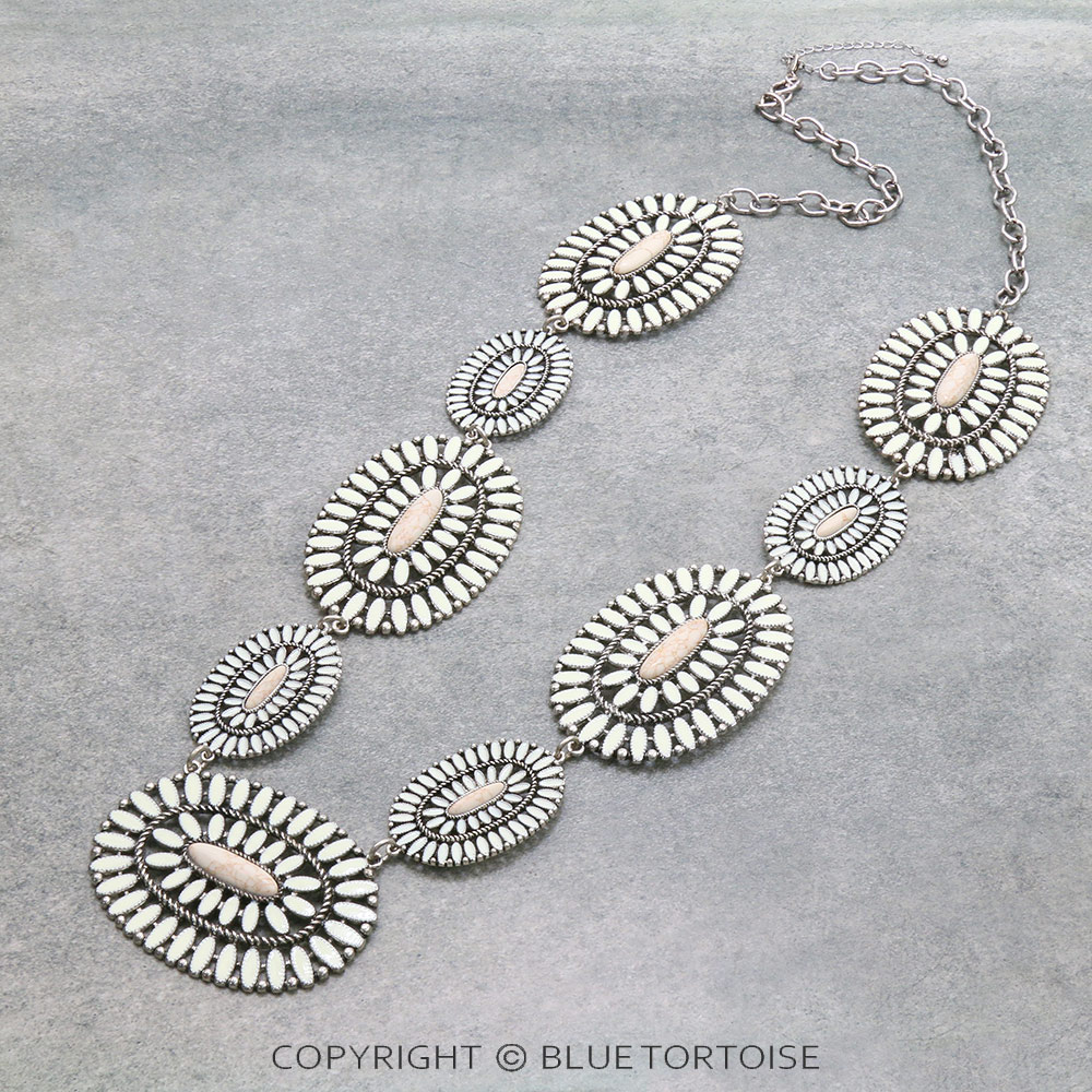 Western Epoxy Concho Necklace