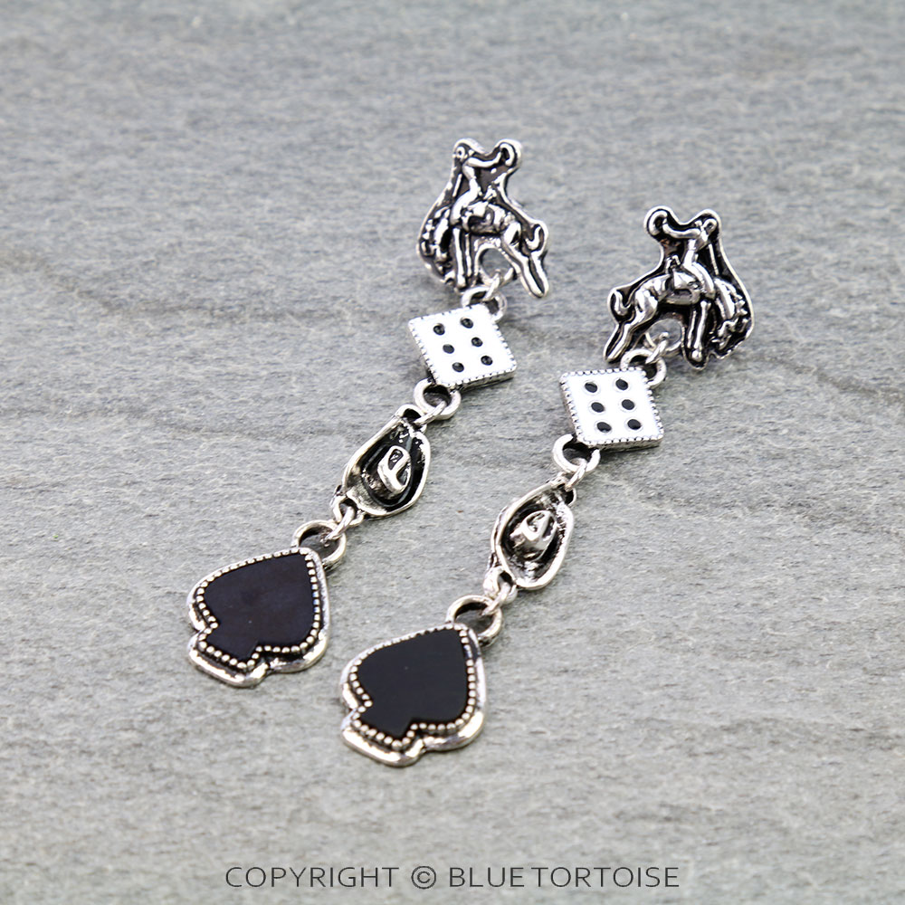 Western Theme Drop Stud Earrings