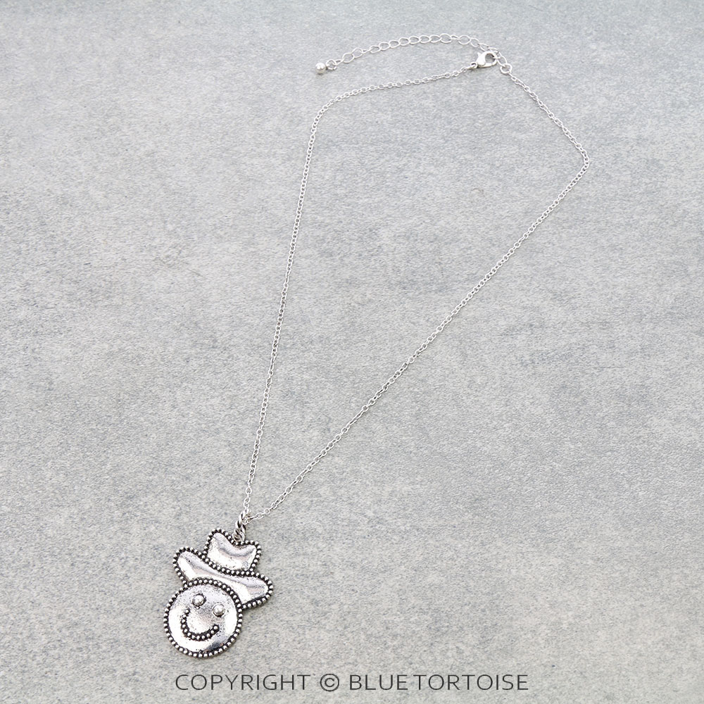 Western Smile Cowboy Pendant Necklace