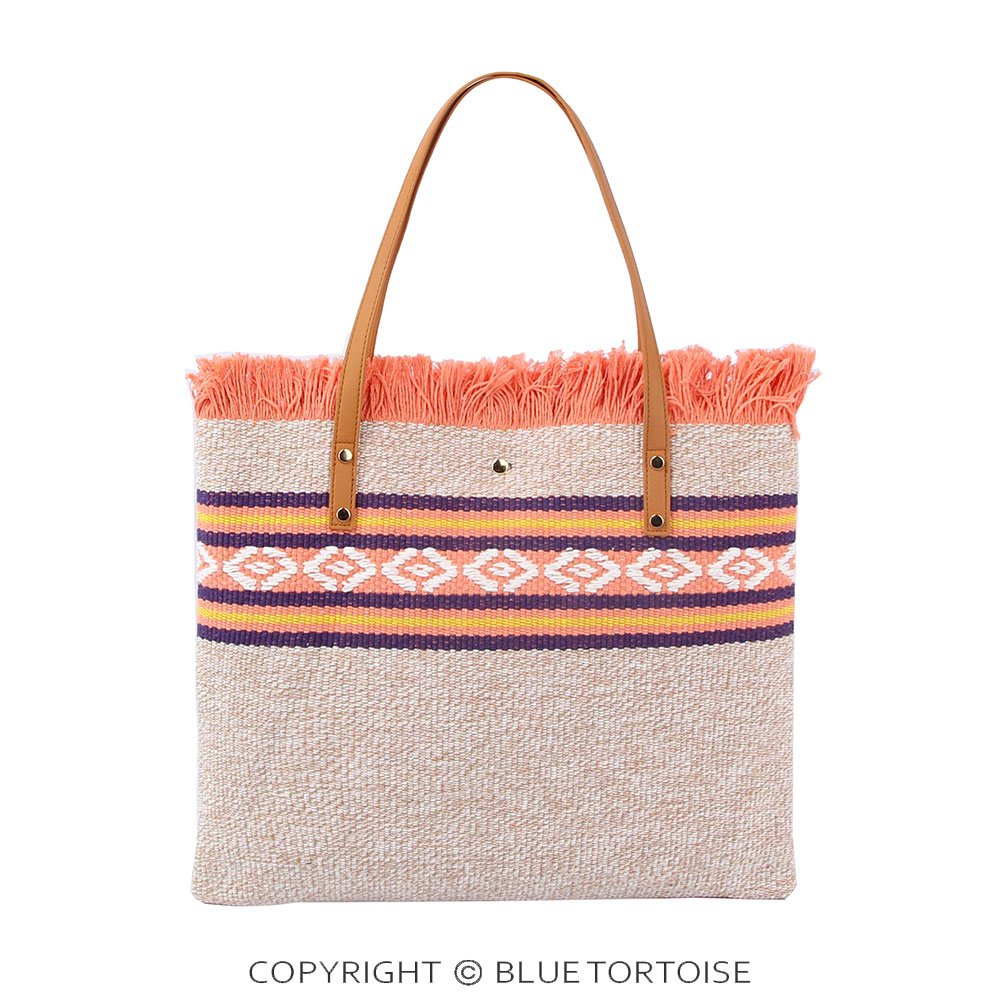 Aztec Pattern Fabric Tote Bag
