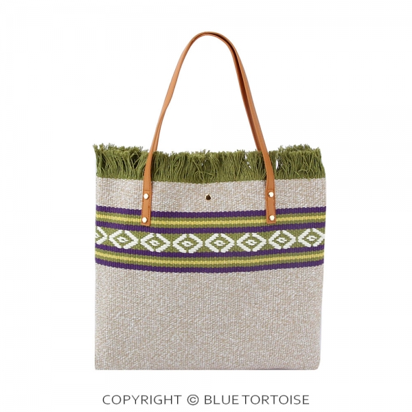 Aztec Pattern Fabric Tote Bag