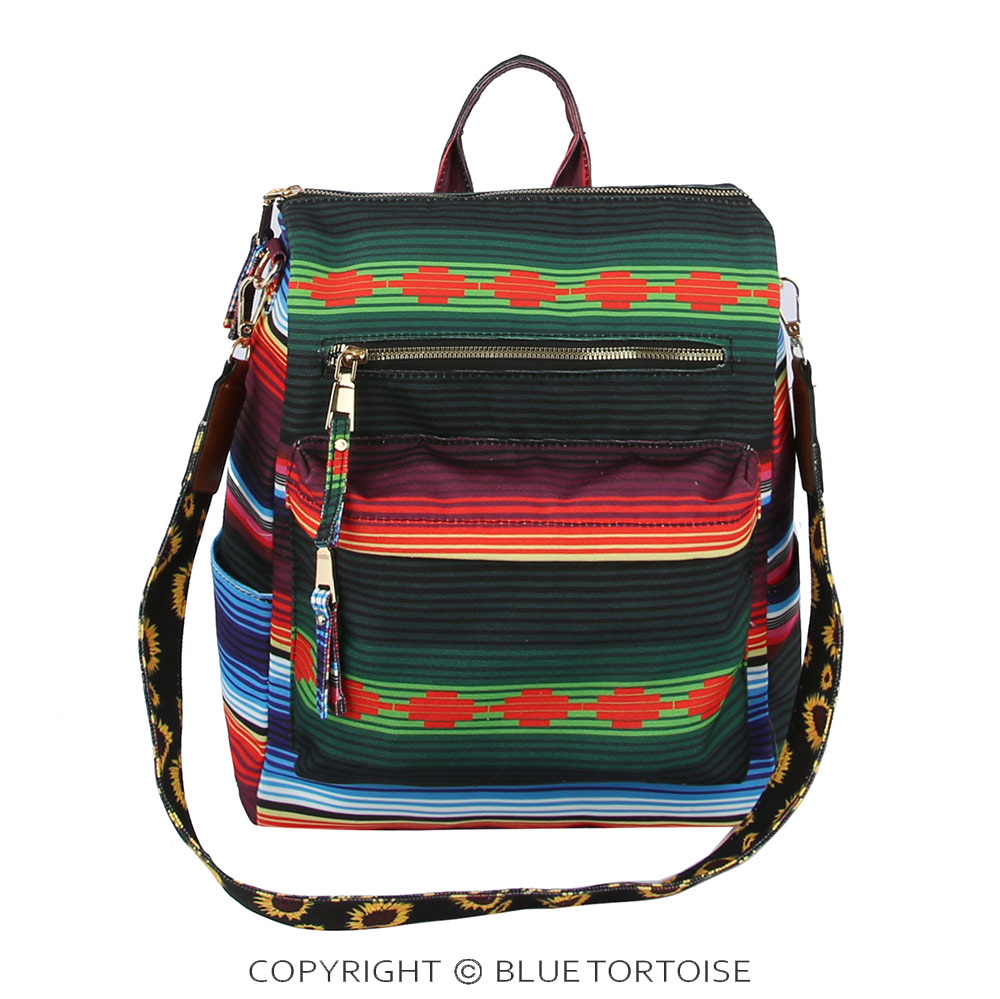 Serape and Aztec Printed Backpack