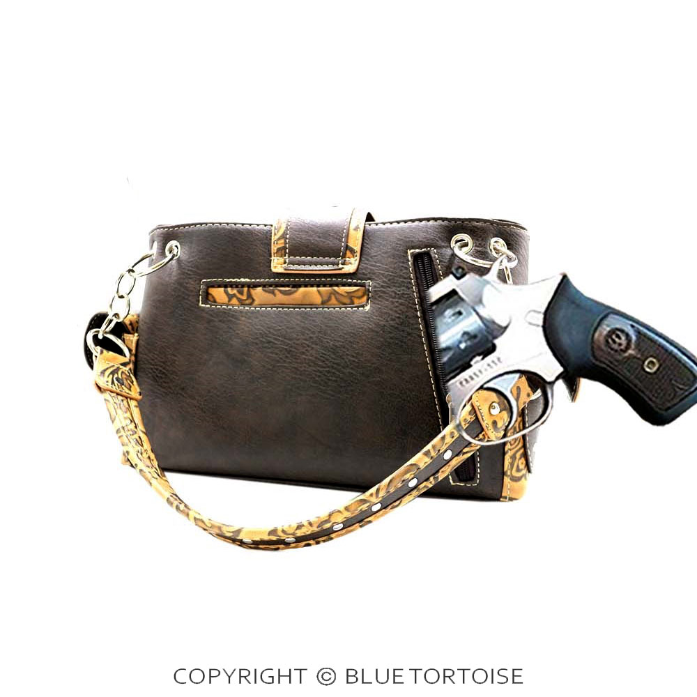 Western Buckle Faux Leather Handbag - Image 2