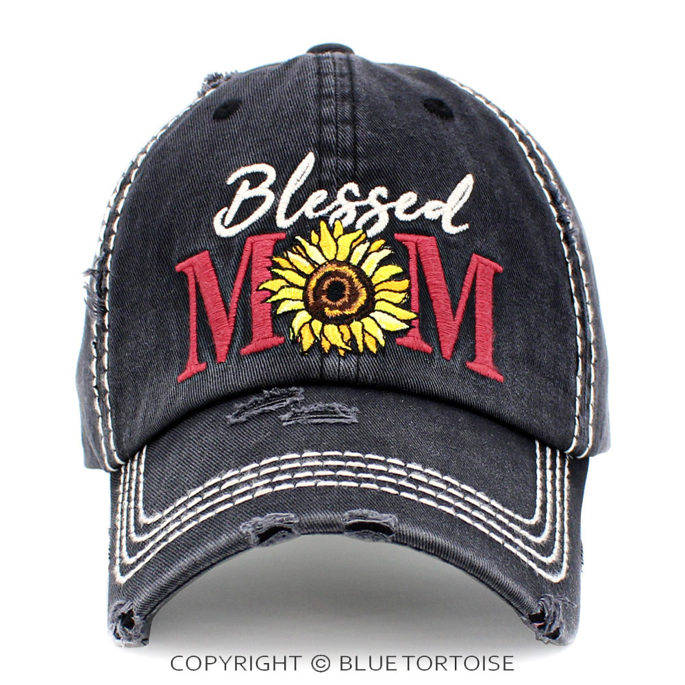 "Blessed Mom" Washed Vintage Ballcap