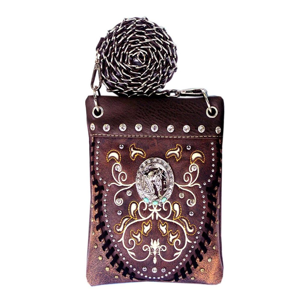 Western Horse Faux Leather Crossbody Bag
