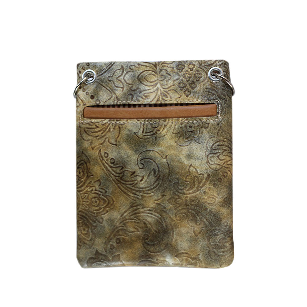 Western Turquoise Accent with Faux Leather Tassel Crossbody Bag - Image 2