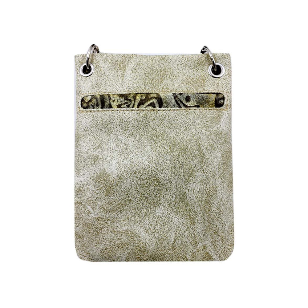 Western Pattern with Faux Leather Tassel Crossbody Bag - Image 2