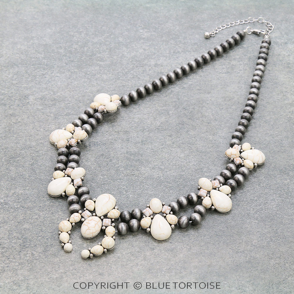 Western Squash Blossom Statement Necklace