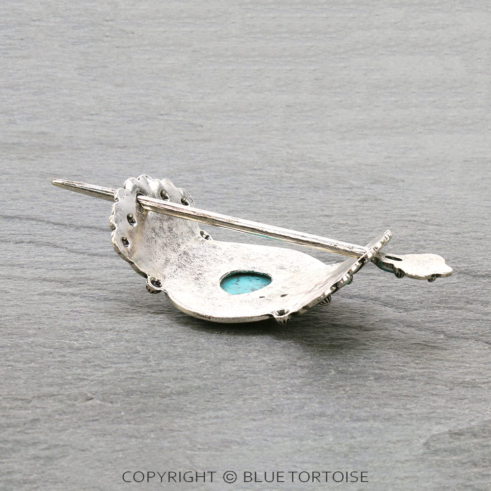 Western Epoxy Concho Stone Stick Barrette - Image 3