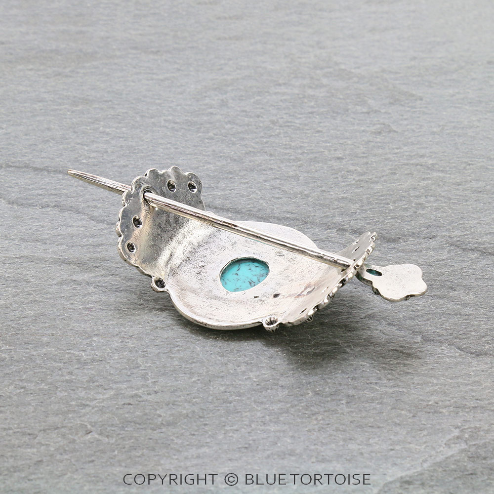 Western Epoxy Concho Stone Stick Barrette - Image 4