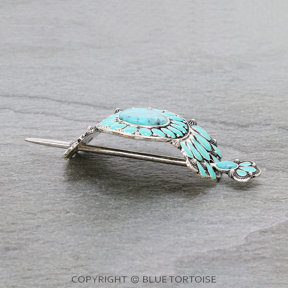 Western Epoxy Concho Stone Stick Barrette - Image 5