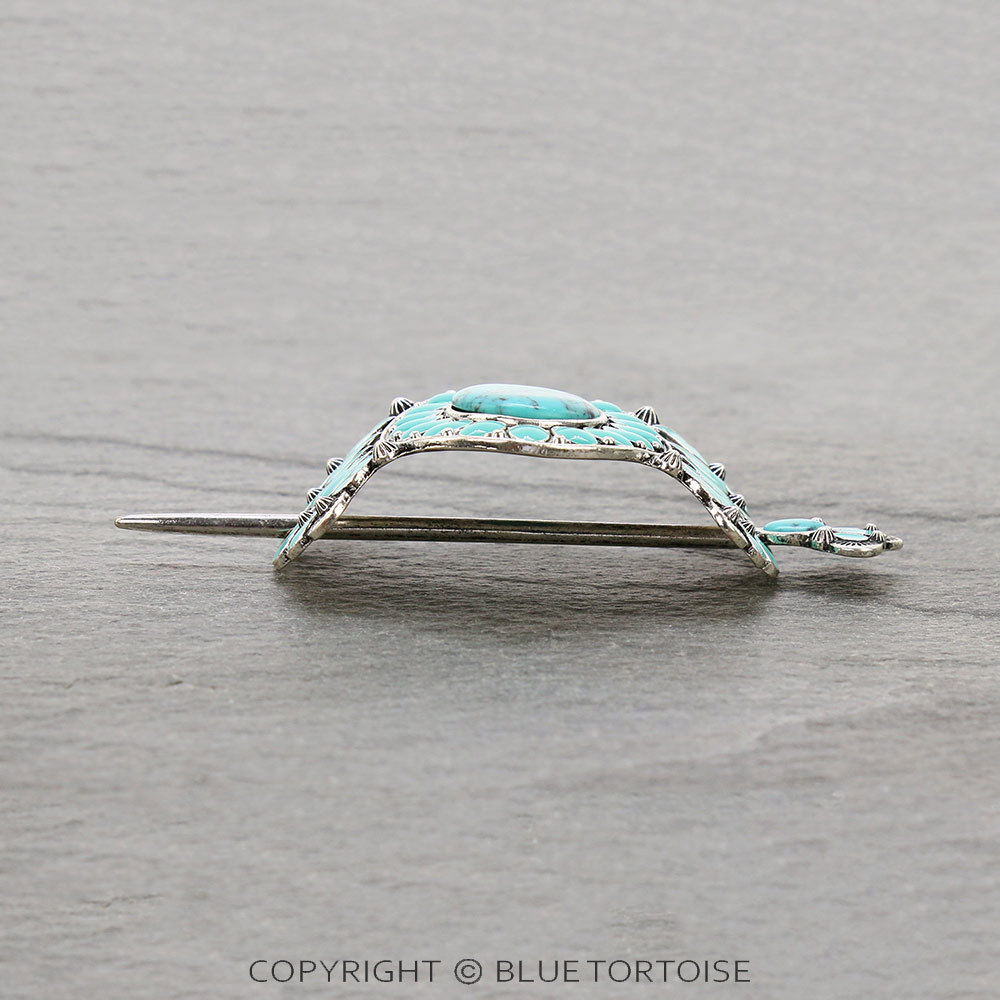 Western Epoxy Concho Stone Stick Barrette - Image 6
