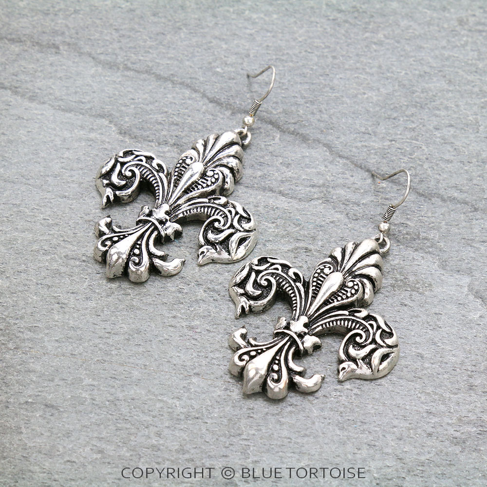 Western Fleur De Lis Dangle Earrings