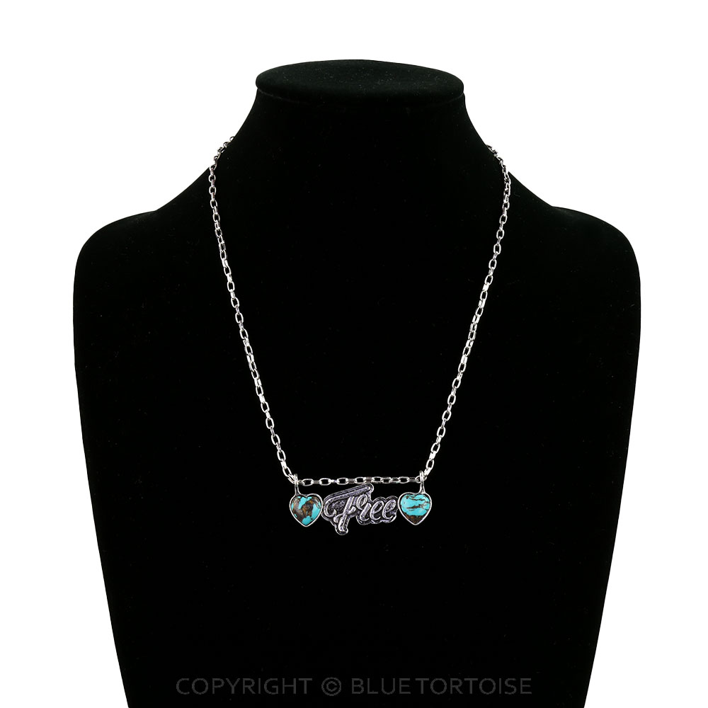 Free Typography Flay Metal Necklace - Image 2