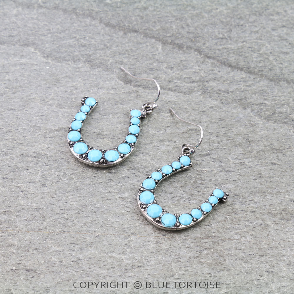 Western Horseshoe Dangle Earrings