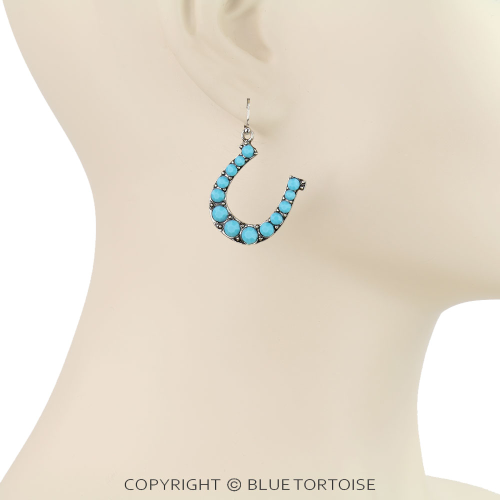 Western Horseshoe Dangle Earrings - Image 2