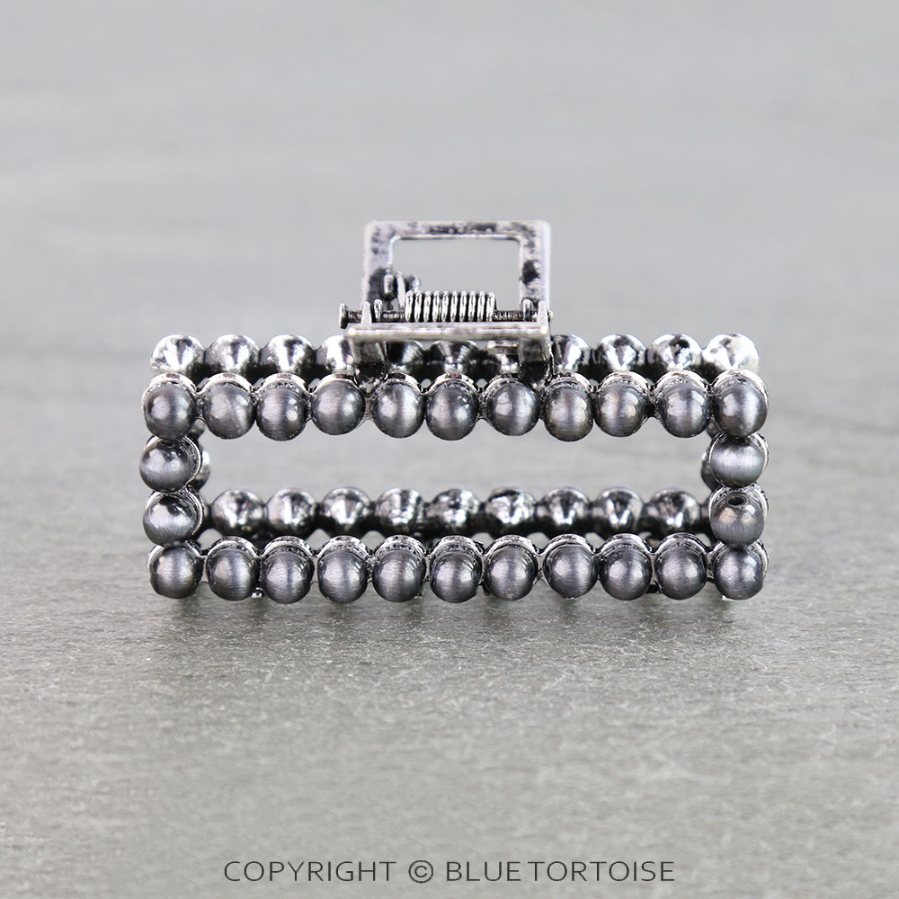 2.75" Navajo Style Pearl Hair Claw Clip