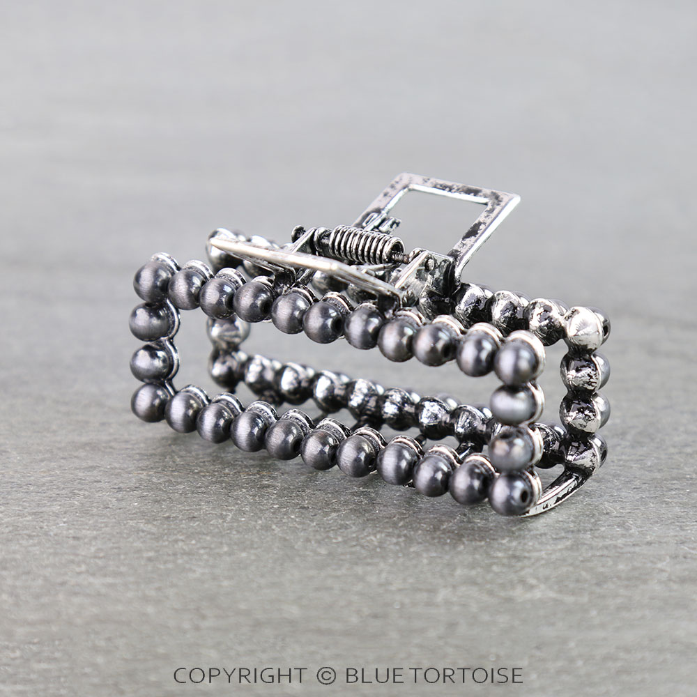2.75" Navajo Style Pearl Hair Claw Clip - Image 2