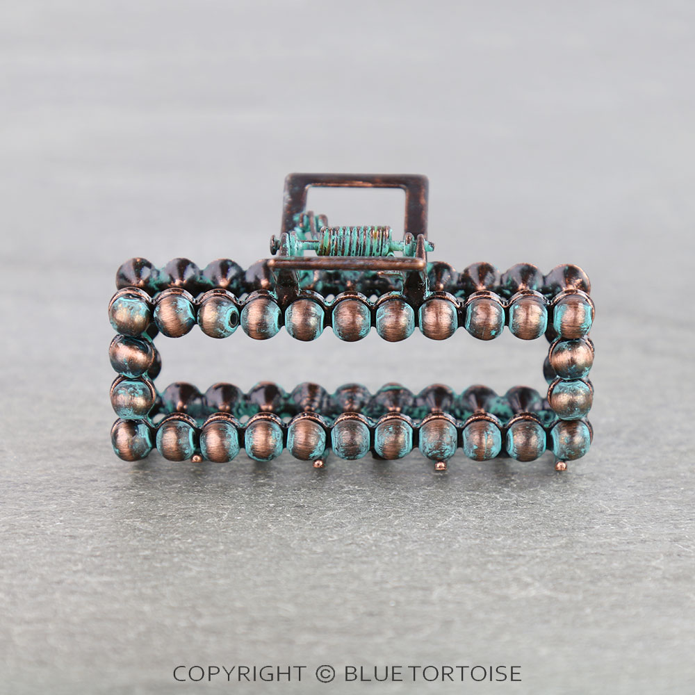 2.75" Navajo Style Pearl Hair Claw Clip