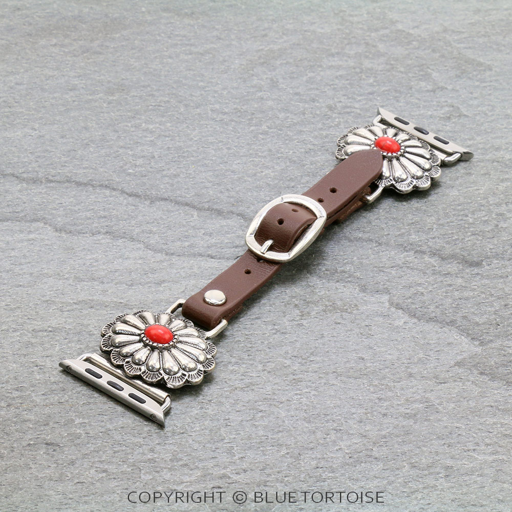 Western Concho Apple Watch Leather Band