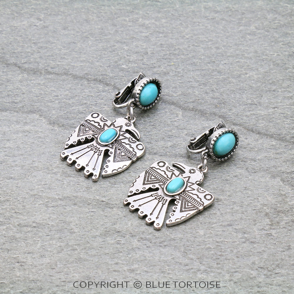 Western Thunderbird Clip On Earrings