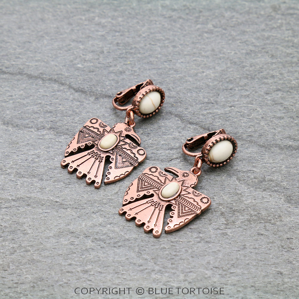 Western Thunderbird Clip On Earrings