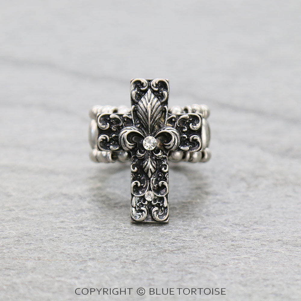 Western Cross Stretch Ring