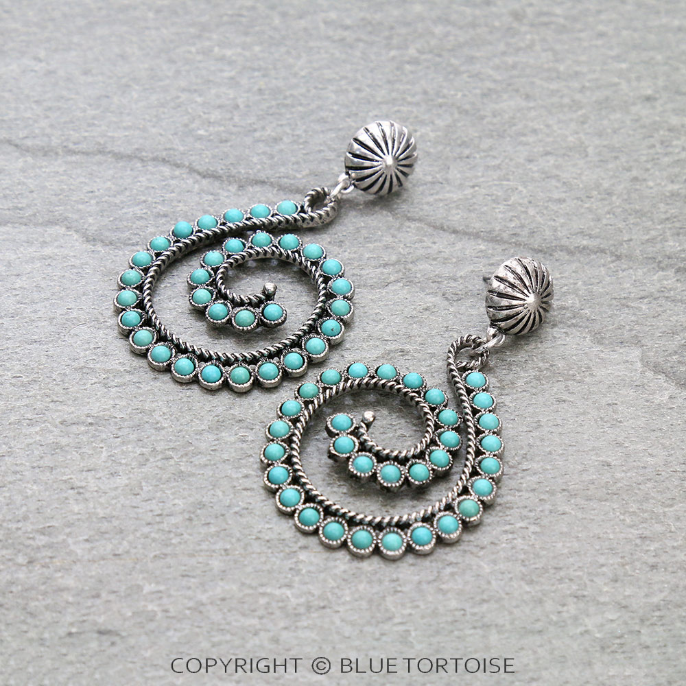 Western Style Stone Stud Earrings