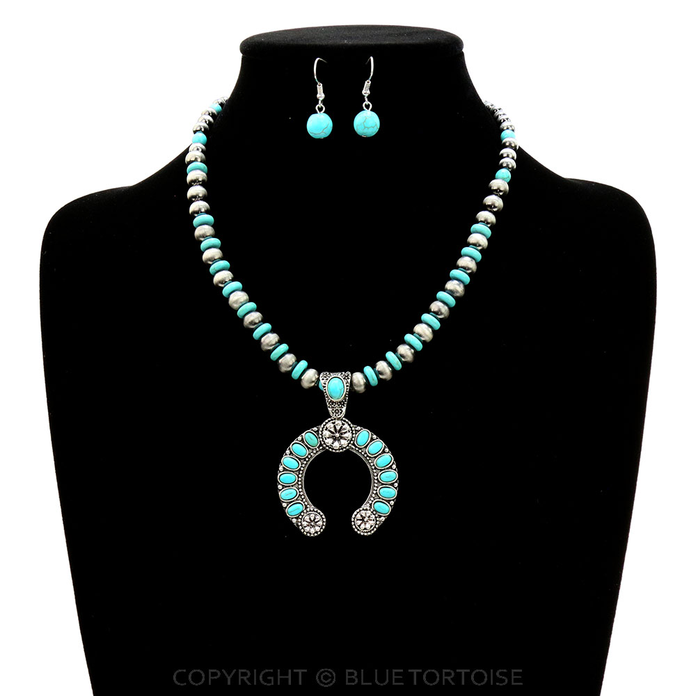 Western Squash Blossom Necklace Set - Image 2