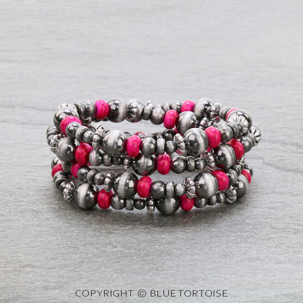 Navajo Style Pearl Stretch Bracelet