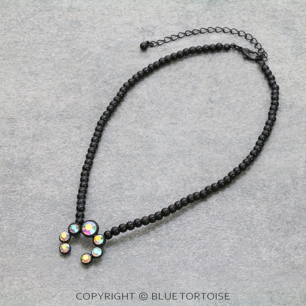 Navajo Style Pearl with Squash Blossom Pendant Choker