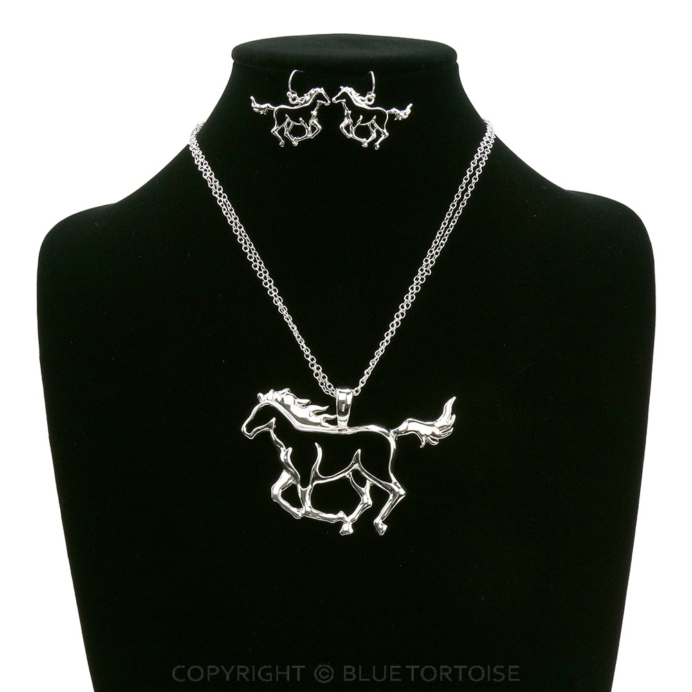 Horse Cutout Necklace Set - Image 2
