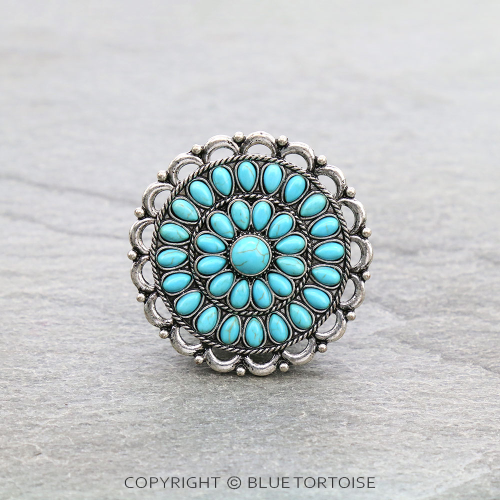 Western Concho Stone Phone Grip & Stand
