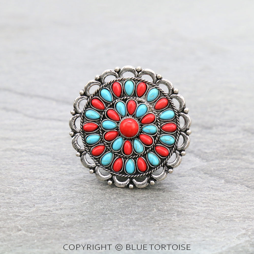 Western Concho Stone Phone Grip & Stand