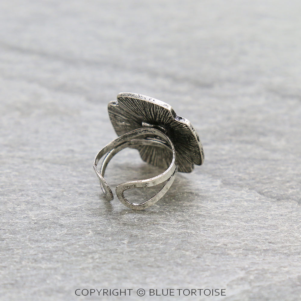 Western Texture Cross Cuff Ring - Image 3