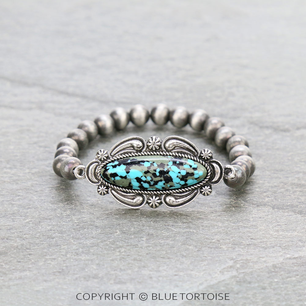 Western Handmade Stone Stretch Bracelet