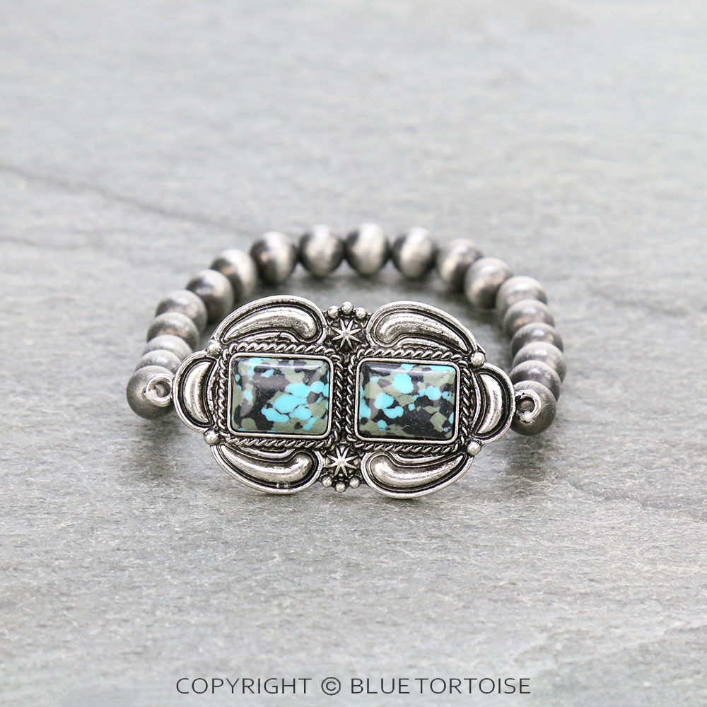 Western Handmade Stone Stretch Bracelet