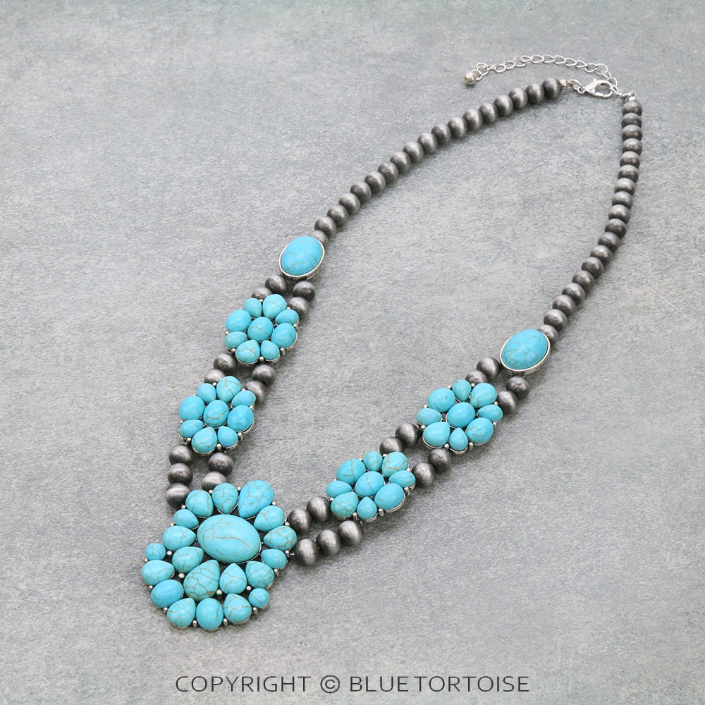 Western Design Stone Statement Necklace
