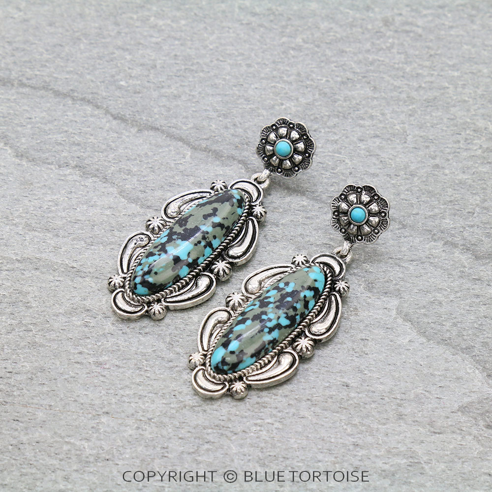 Western Handmade Stone Stud Earrings