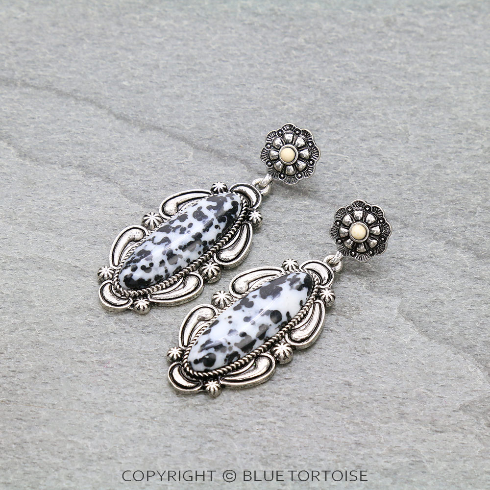Western Handmade Stone Stud Earrings