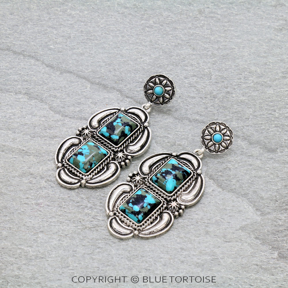 Western Handmade Stone Stud Earrings